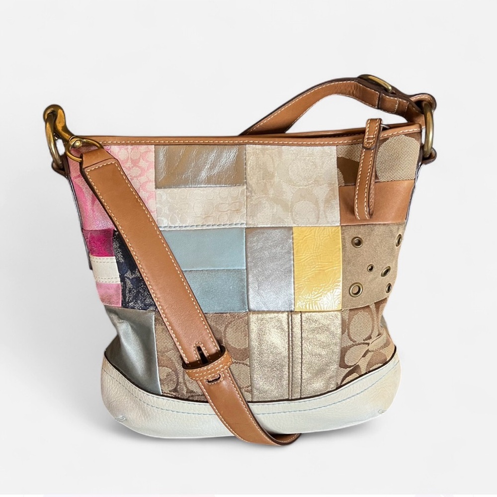 Vintage Coach Patch Work Crossbody (excellent con… - image 1